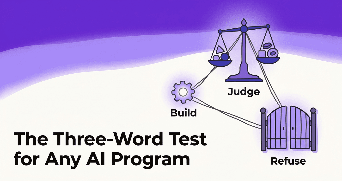 The Three-Word Test for Any AI Program